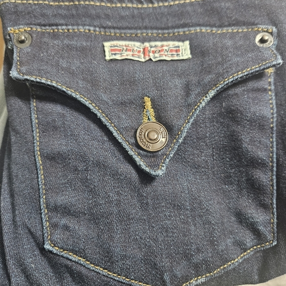 HUDSON Women's Mid-Rise Beth Baby Bootcut Jean button flap skinny 90s Y2K Sz 26 - Picture 4 of 7